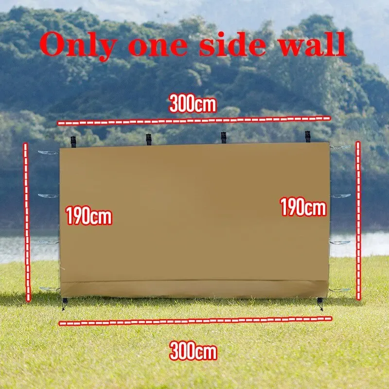 Waterproof Khaki Sunwall Side Panel for Outdoor Pop-Up Gazebos