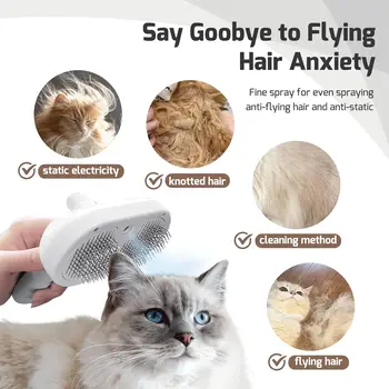 Steam Spray Pet Grooming Brush 1