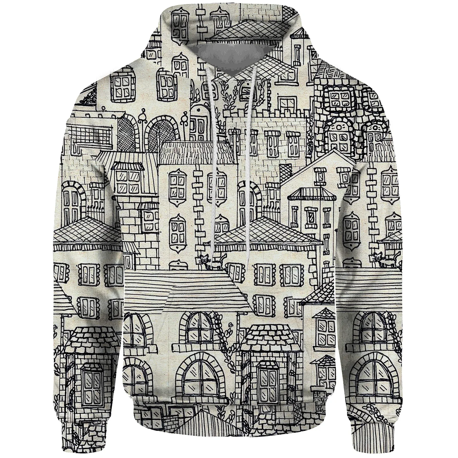 thumbnail image 1 of Sudadera con estampado urbano de moda Ropa para hombre Cómoda Movimiento Ropa para hombre moderna y versátil Sudaderas para hombre, 1 of 5