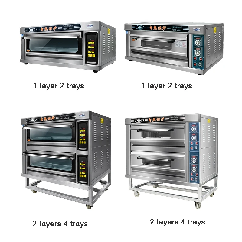 220v  2 Layers Oven  Stainless Steel Bread Cake Roasted Chicken Pizza  Use Kitchen Baking Machine Food Processor CommercialOve 6
