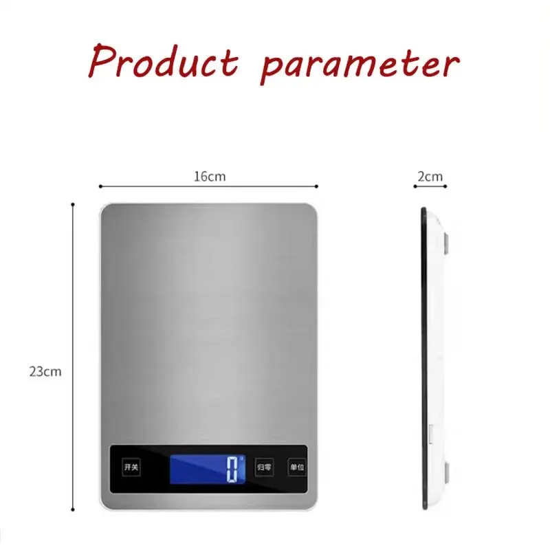 5kg rechargeable stainless steel kitchen scales home jewelry food snacks weighing baking tools kitchen scales