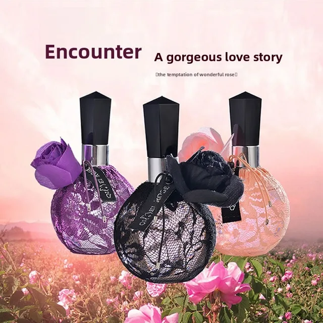 QIMEI Damenparfüm – Midnight Black Rose Lace, 100 ml Eau de Parfum, frischer, leichter Blumenduft, langlebig, eleganter Alltagskleidung