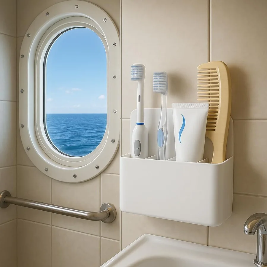 Magnetic Toothbrush and Toothpaste Holder Organizer