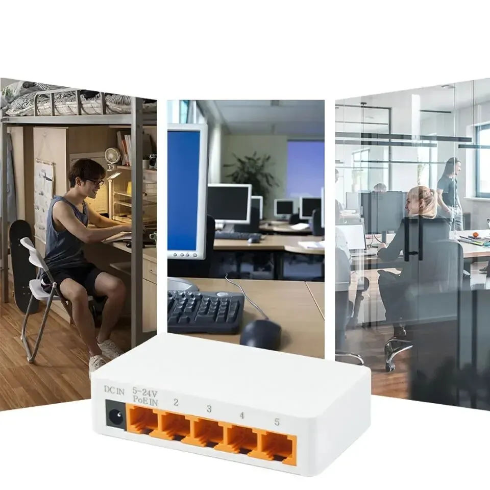 Network switch 5 Ports 1000Mbps Ethernet 100Mbps high speed mini fast gigabit internet splitter desktop RJ45