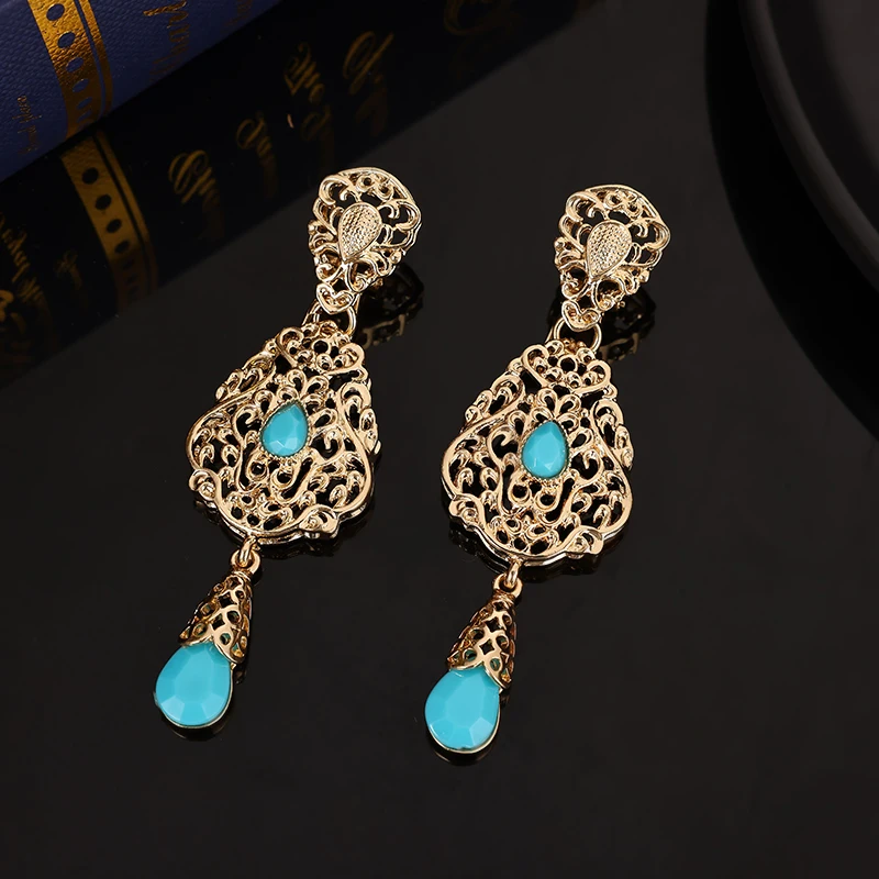 Atentuyi Mariage Longues Boucles D'oreilles Strass Chandelier