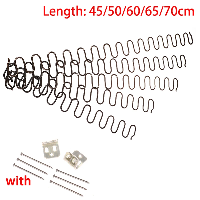 

Hot sale 1Set Replacement Sofa Chair Springs, Furniture Spring With Clips 45cm 50cm 60cm 65cm 70cm Long Ressort Hardware