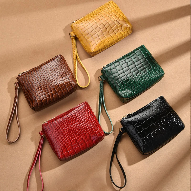 Mini Women's Purse Coin Holder Wallet Money Bags Leather Coin Key Card Wallet Zipper Change Case Purses Holder Small Pouch 1PCS
