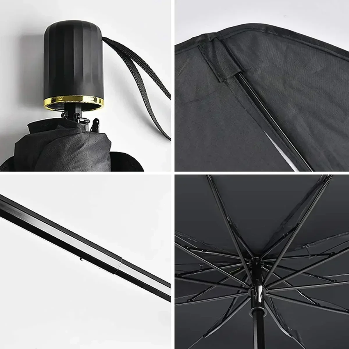 Foldable Car Sunshade Umbrella for Front Windshield UV Protection