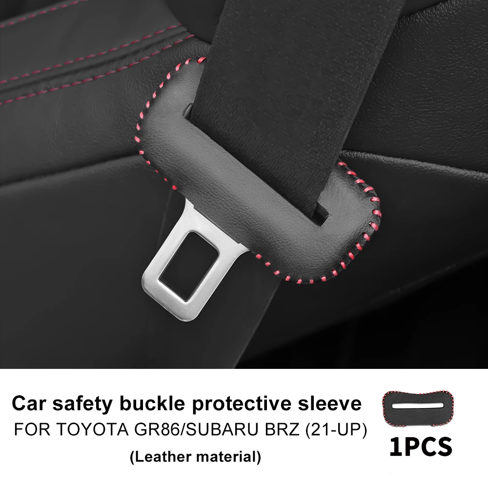 Luxury Suede Leather Car Seat Belt Buckle Protector Cover