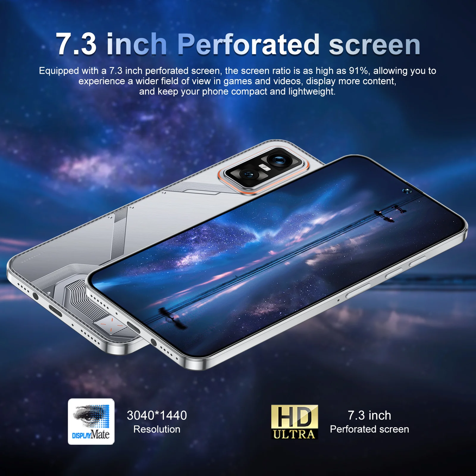 HOT 2025 New GT30 Pro 7.3HD Global Edition Original Smart Dual Card 7800mAh Battery Facial Recognition Function