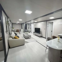 Maison conteneur extensible complète, préfabriquée, modulaire, petite maison étanche avec cuisine et salle de bain, prête à vivre, villa portable 4