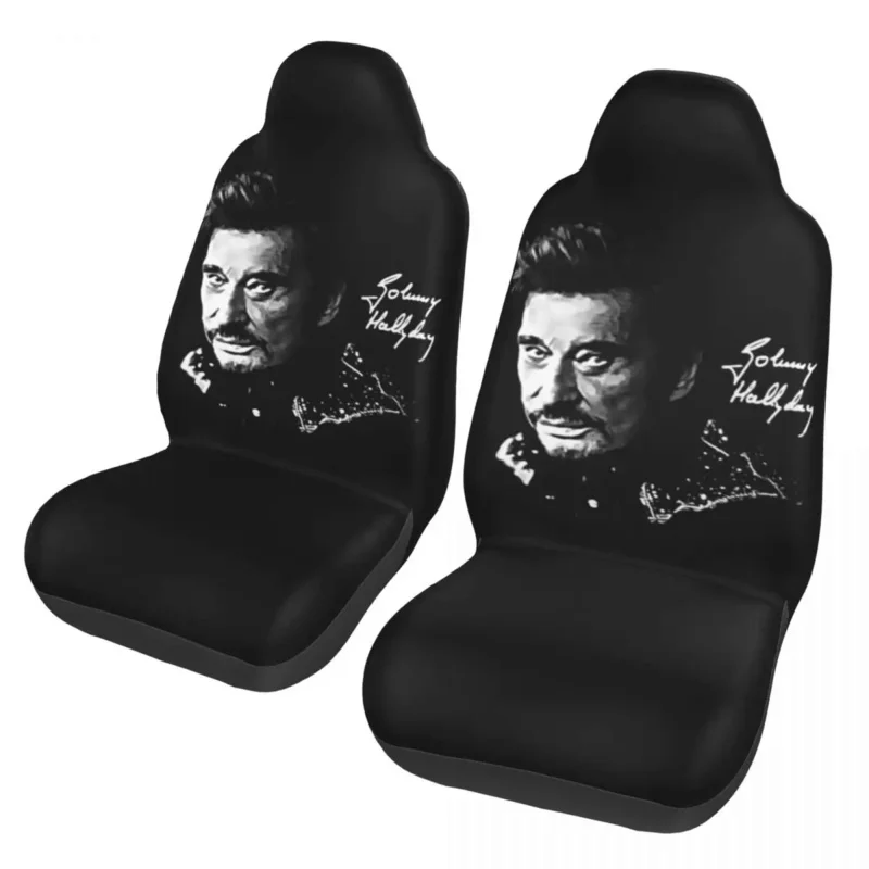 

Johnny Hallyday Singer Universal Car Seat Cover Four Seasons Travel Front Rear Flocking Cloth Cushion Fiber Seat Protector