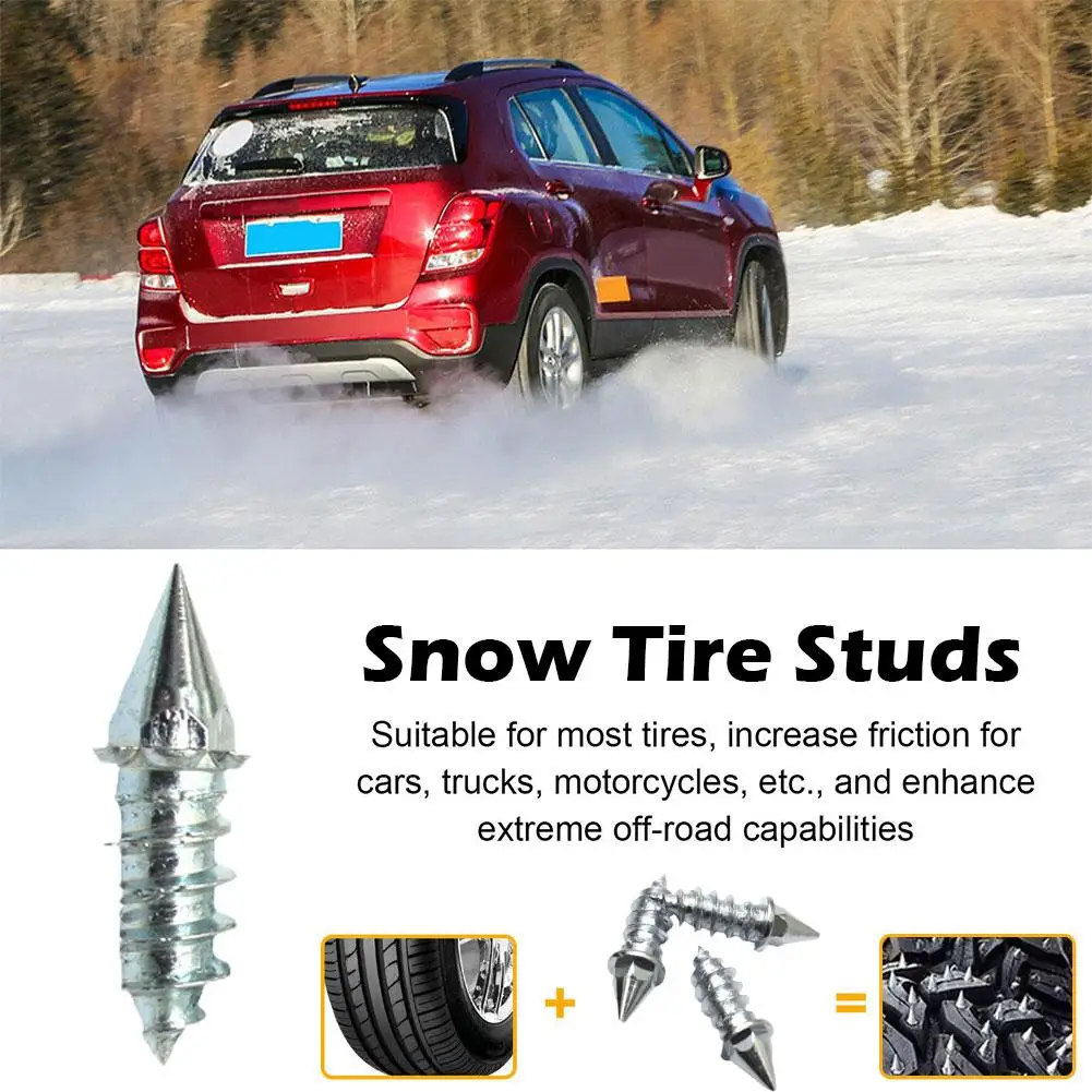 100pcs/lot Universal Winter Car Anti-Slip Screws Car Tire Double Head Nails Anti Skid Sole Tire Cleats Accessories