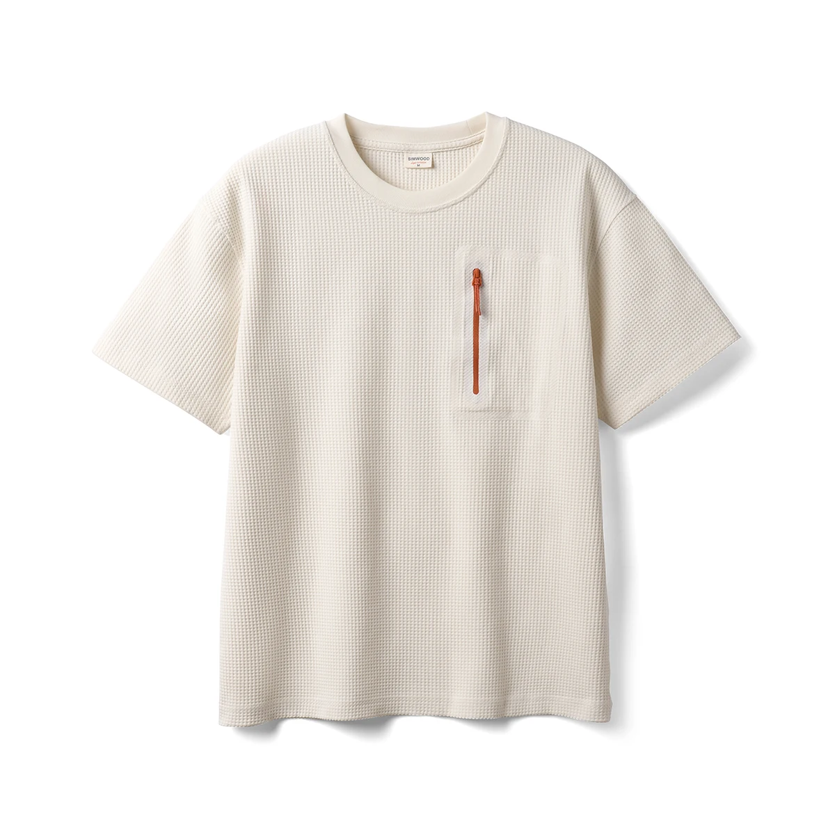 SIMWOOD 2025 صيف جديد 200gsm النسيج تي شيرت الرجال...