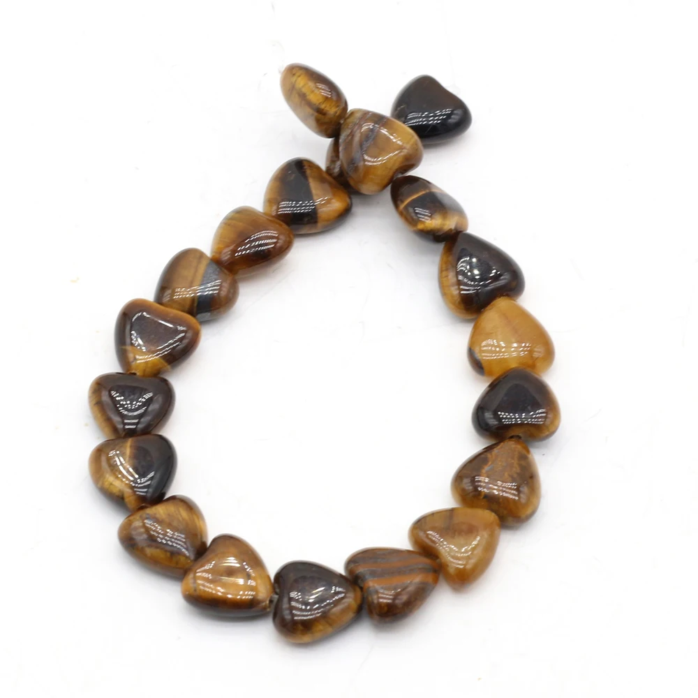 

Tiger Eye Stone Loose Spacer Beads Heart Natural Gemstone Beads for Jewelry Making Supplies DIY Necklace Bracelet Accessories
