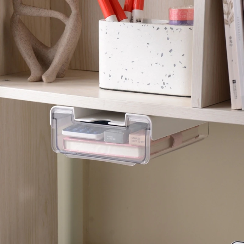 

Under Desk Drawer Storage Storage Box Storage Can Connect Drawer Slide Out-Case