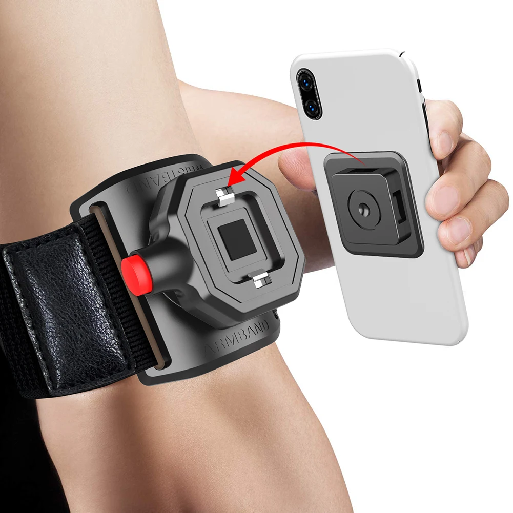 Wrist Band Cell Phone Holder Mobile Phone Wristband One-key Lock And Take Universal Wrist Strap Phone Holder For Running Cycling image_1