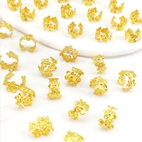 40Pcs Vine Leaf Shaped Alloy Hair Braid Ring Vintage Hair Pin For Dreadlock Women Girls summer Hair Accessories Loc Hair Jewelry 3