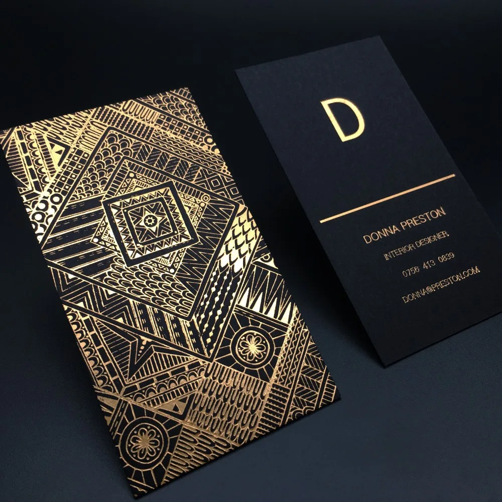 Sweju Custom Black Cards Bronzing Gold Edge Business Cards 700gsm  Coatedpaper Double Side Printing Visit Card 0.7 Thickness - Business Cards  - AliExpress