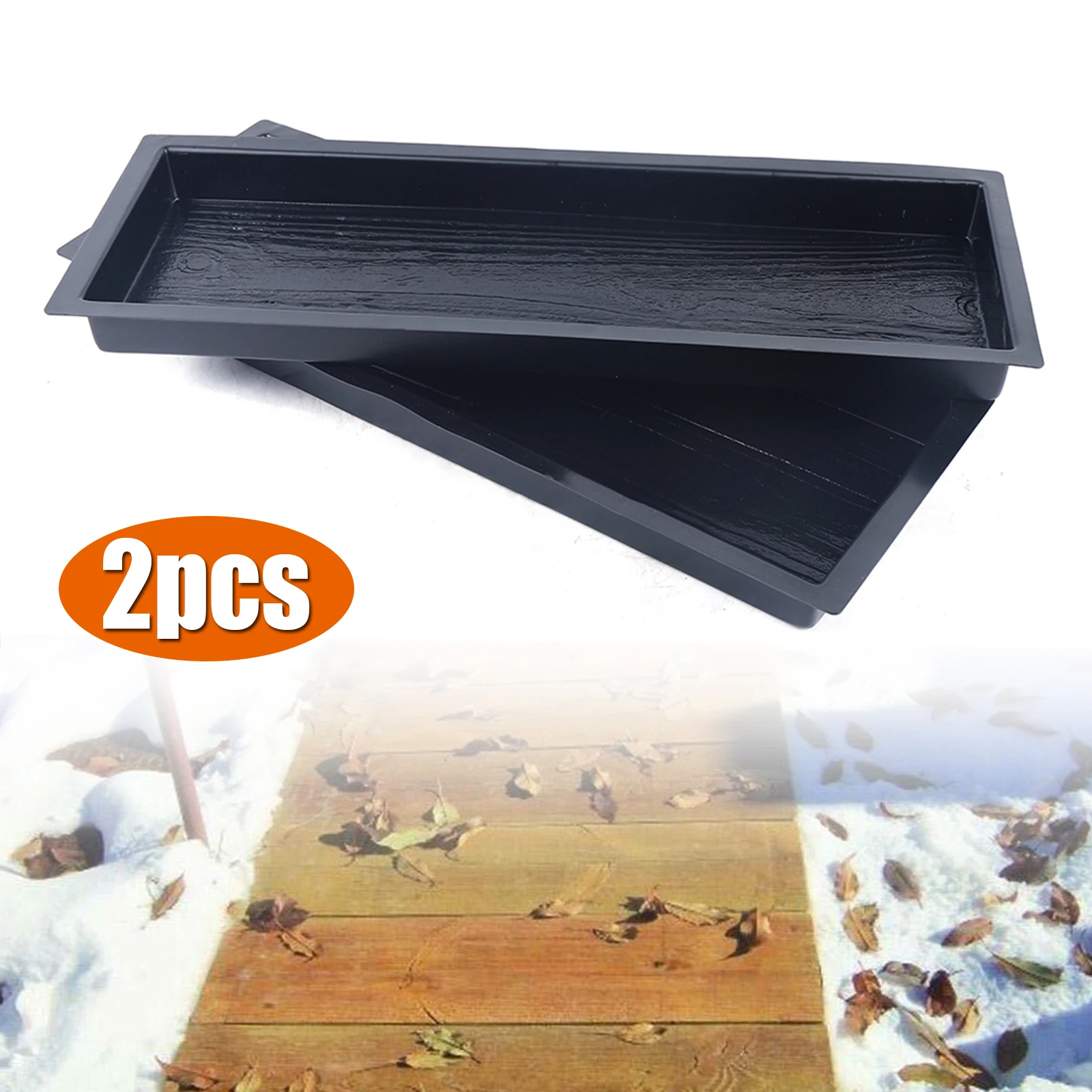 Durable Concrete Molds Pathways ABS Material Wood Surface Easy Use Walkways Patios Sidewalks