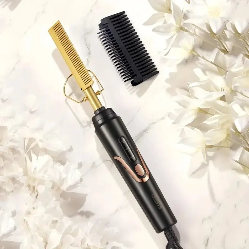 2 En 1 Hair Straightener Brush Comb Curler For Hair Styling hair straightener hair straightener brush hair straightener comb