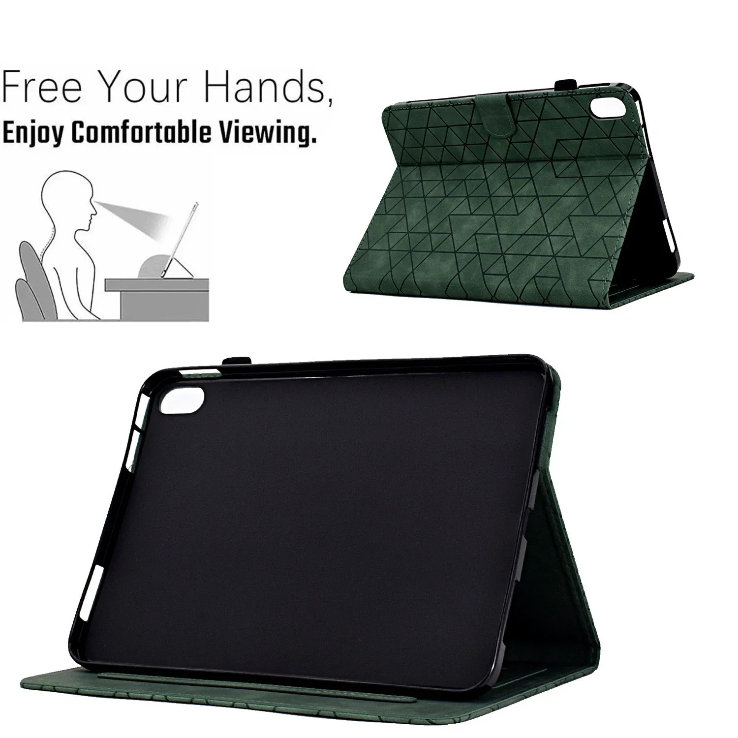Elegant Rhombus Texture Leather Tablet Case