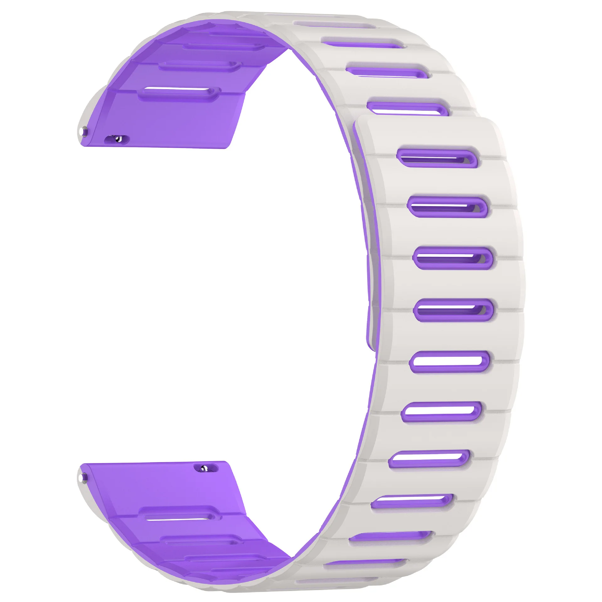 Silicone Magnetic Sports Band Bracelet - 20/22mm Adjustable Strap