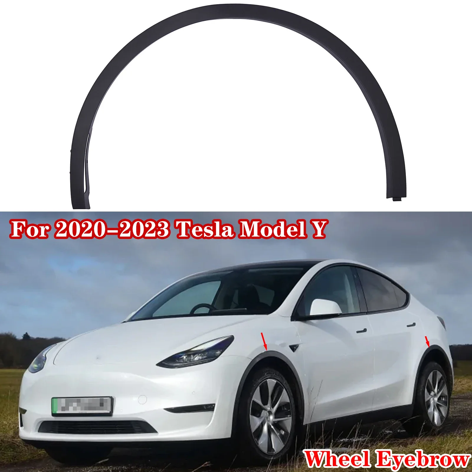 

Front Rear Wheel Eyebrow Molding Fender Flare For 2020-2023 Tesla Model Y 1494185-00-B 1494161-00-B 1494186-00-B 1494162-00-B