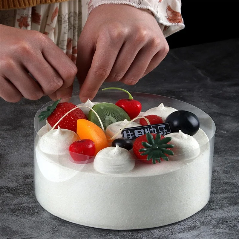 6/8/10/12/15/20cm 10M Acetate Roll Cake Collar Transparent Mousse