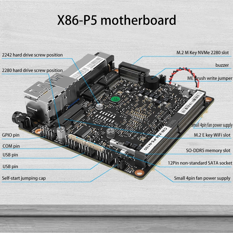 CWWK X86 P5 fanless Mali PC Tüzvédő Forgalomirányító 12th Útbaigazítás Intel N100 DDR5 4800mhz 2x i226-v 2.5G Megye HDMI2.1 proxmox Szerver