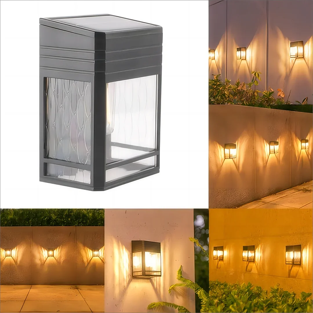 Outdoor Solar Outdoor Courtyard Fence Light, 1 Set Of Solar Deck Light LED Tungsten Bulb, Wall Light Decoration Garden Wat