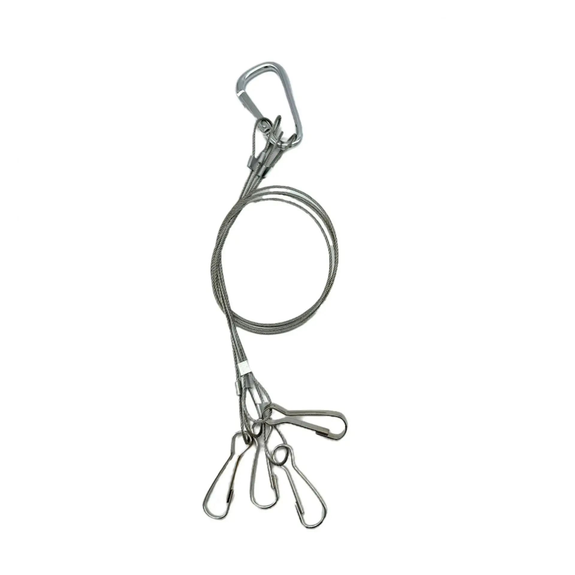 0.98 Feet Stainless Steel One Tow Four Rope Hanger for Outdoor Plants LED Grow Aquarium Lights Hanging Basket Plant Hanger