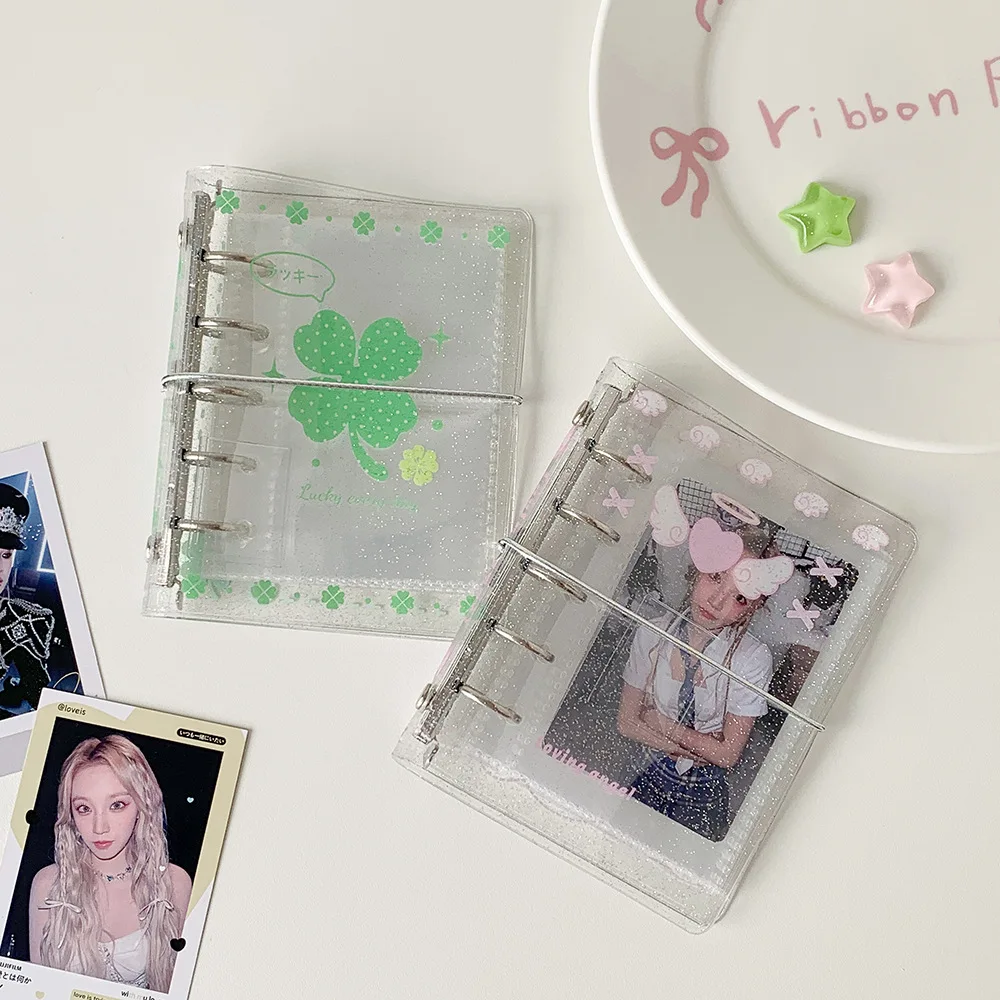 Koreanische Ins M5 Glitzernde Klare Ringbuch Planer Nachfüllbare Reise Tasche Notebook mit Schnappverschluss Schule Tagebuch Organizer – Detail 12