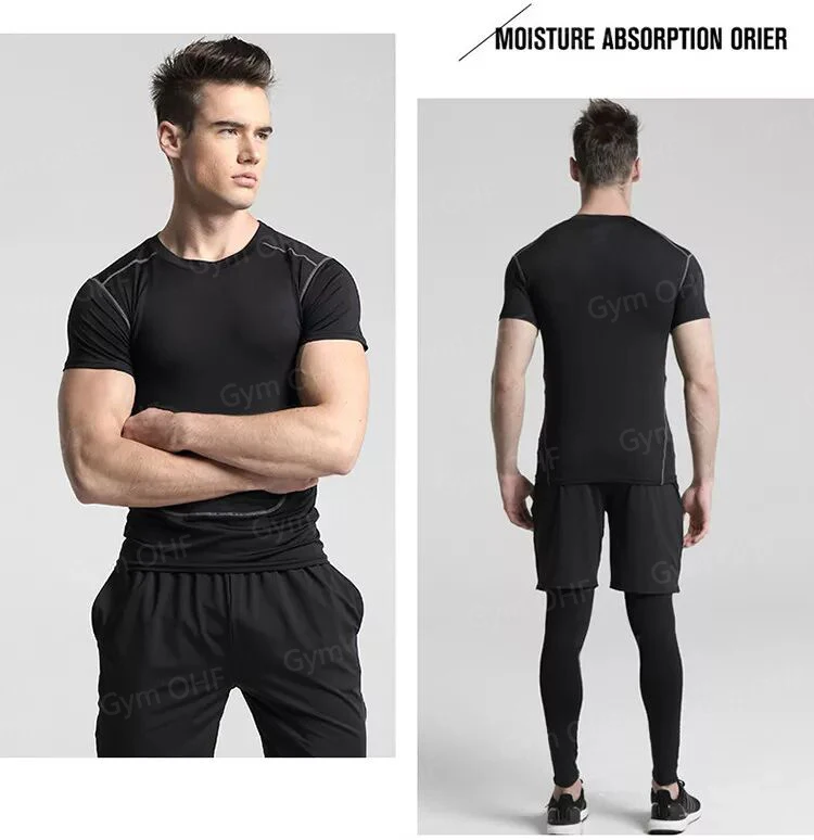 Superhero Mann Schnell Trocknend Sportswear Kompression Kleidung Training Kit Winter Sport Unterwäsche männer Lauf Anzug MMA Rashgard – Detail 16