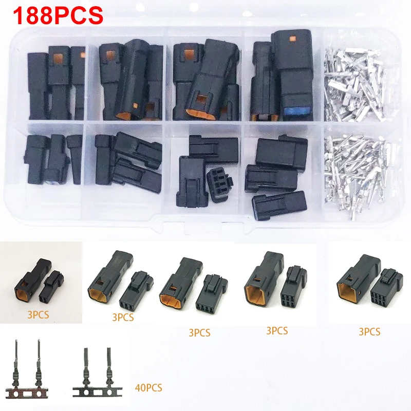Waterproof Wire Quick Connector Kit with Sealed Plugs and Pins