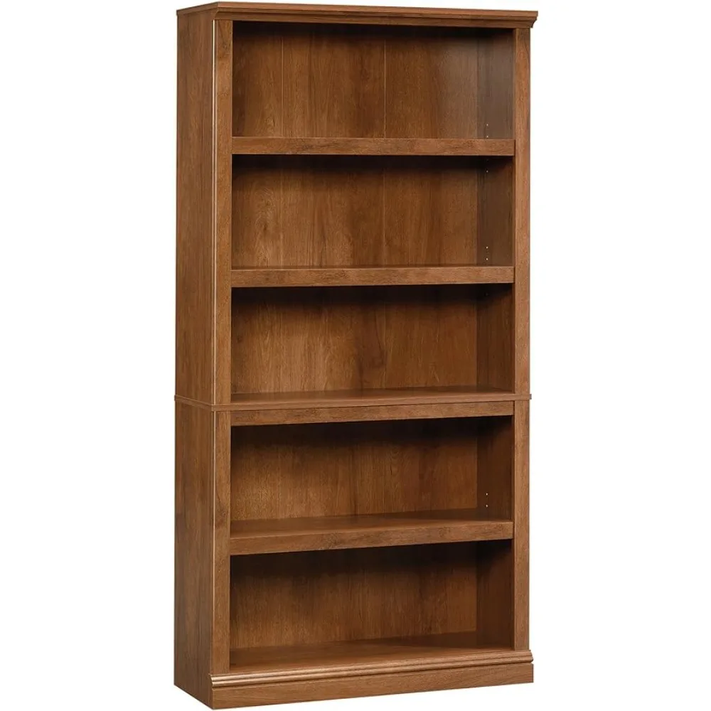 

L: 35.28" X W: 13.23" X H: 69.76" Bookcase 5 Split Bookcase/Book Shelf Oiled Oak Finish Living Room Furniture Home