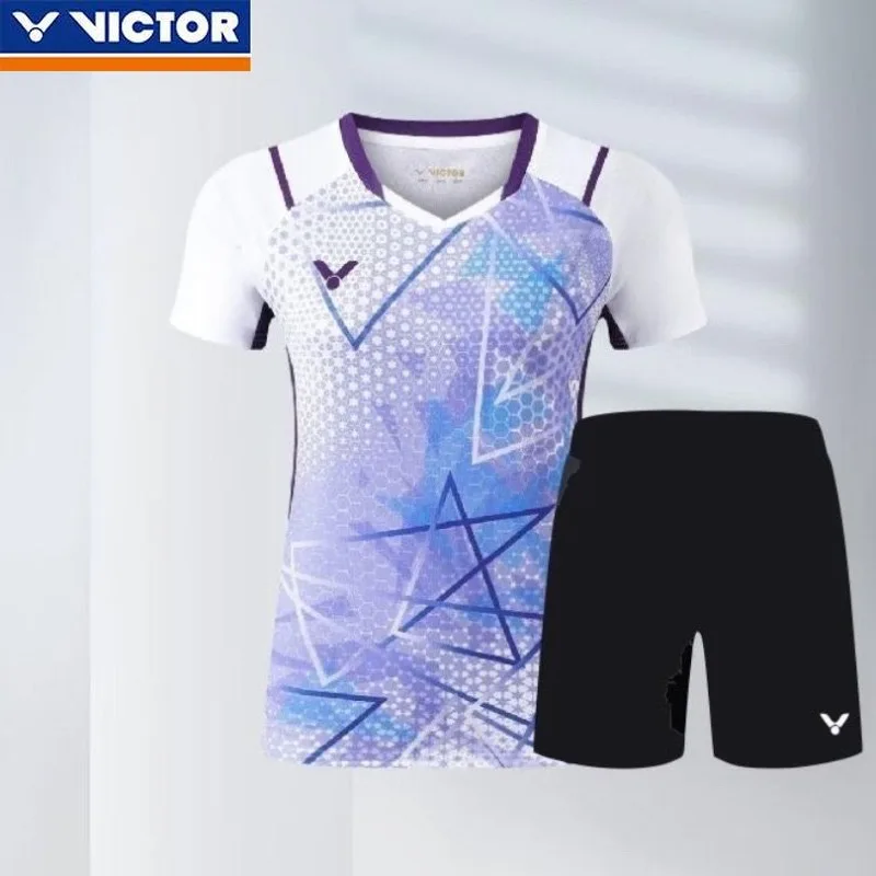 Victor Feather Sleeveless Sleeve Men's and Women's Suit Thin Competition Sports Knitting Quick Drying