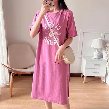 Pregnancy And Nursing Dress Spring/summer Thin Style Postpartum Nursing Sleepwear Fashionable Loose Breastfeeding Clothes