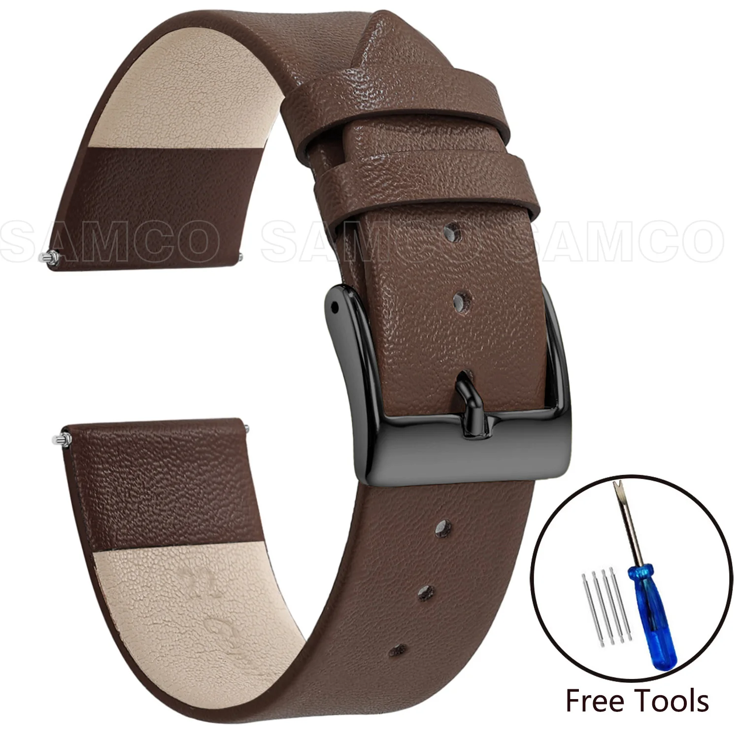 Elegant Minimalist Genuine Leather Watch Strap - Soft and Thin Wristband Bracelet Accessory