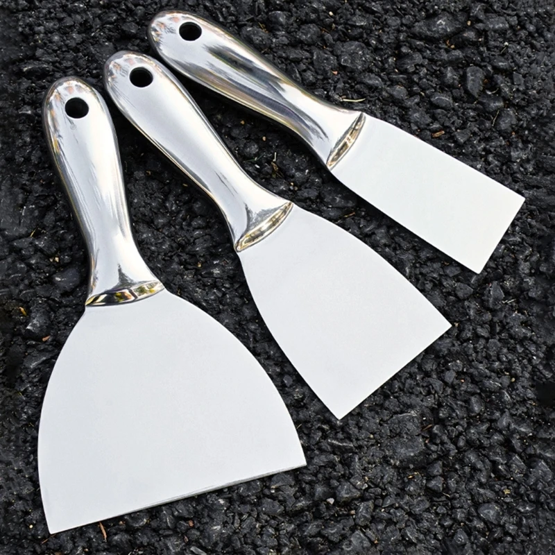 Metal Joint Knife Stainless Steel Scraper Comfortable Grip for Home Renovation Advertisement Wallpaper Removal 2