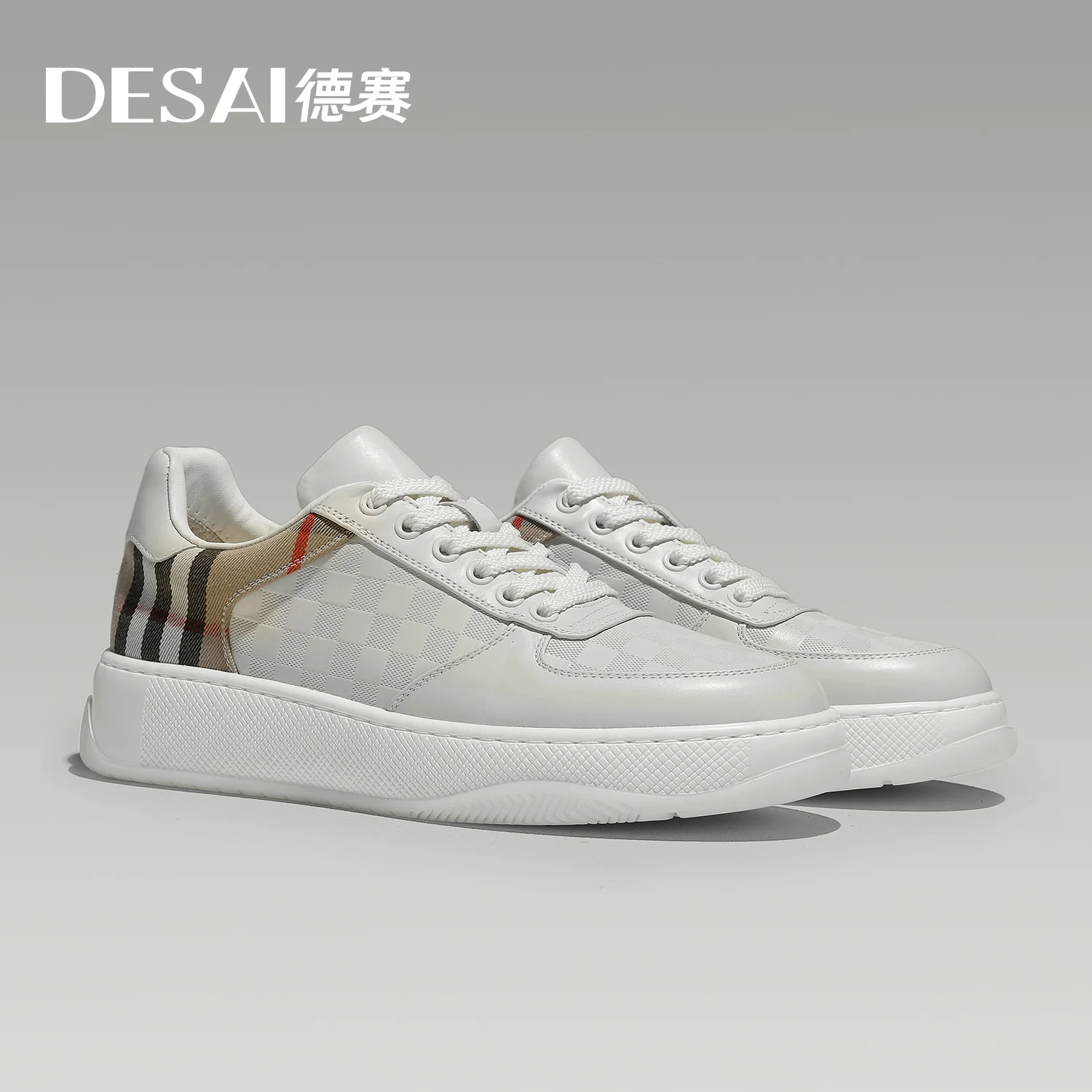 Desai Breathable genuine leather slip-on shoes with thick soles for height increase casual shoes for commuting versatile 1