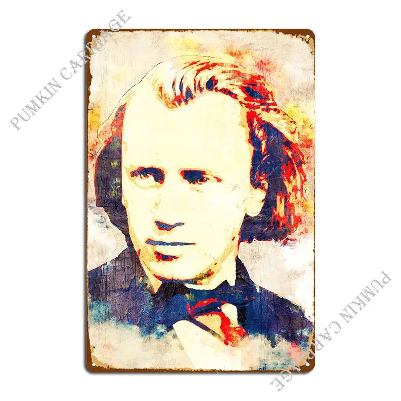 

Johannes Brahms Metal Sign Rusty Wall Decor Living Room Wall Cave Tin Sign Poster