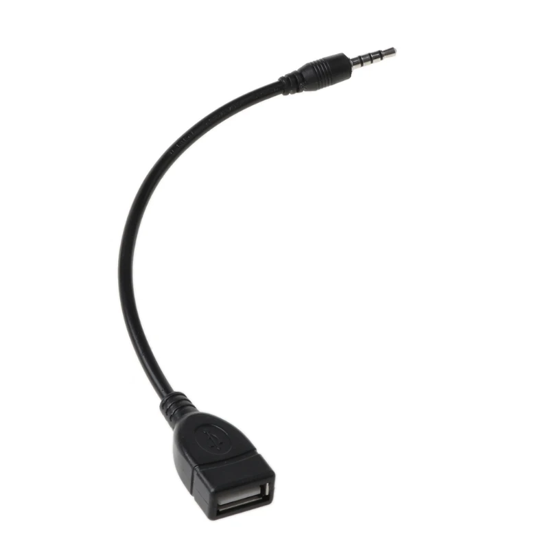 

Портативный кабель-конвертер 3,5 мм в USB для подключения к дополнительному интерфейсу автомобиля и U-диску