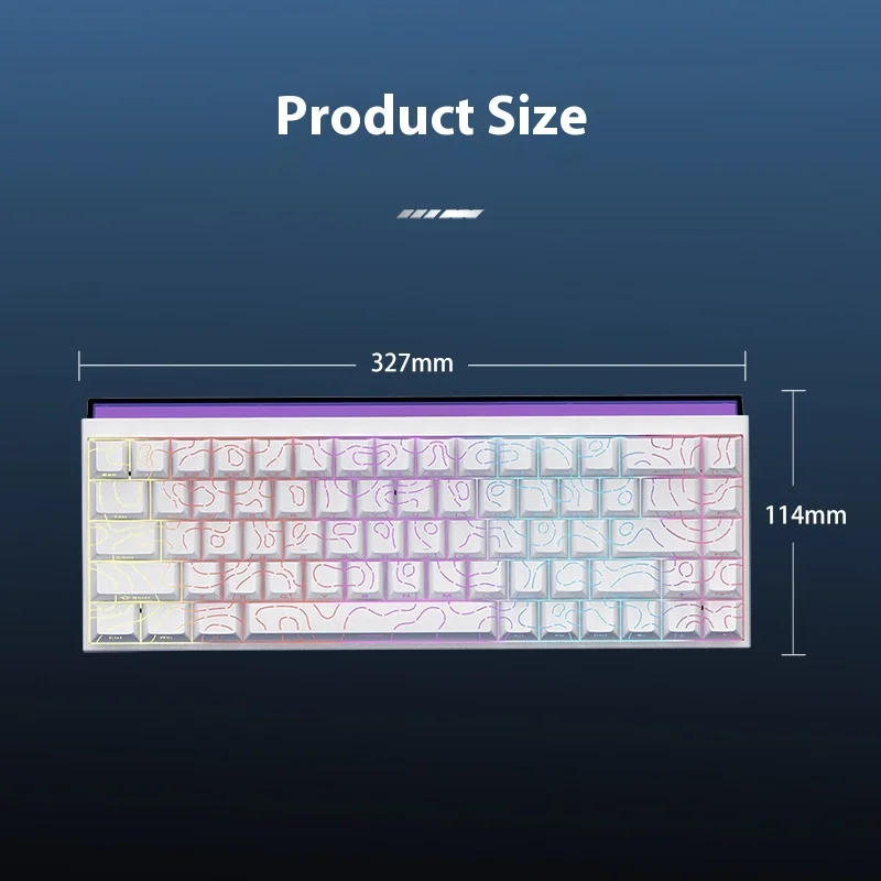 Hot Nk68 Black Knight Ajazz Magnetic Axis Mechanical Colorful Keyboard Wired Office Computer Esports Game High Performance Gifts