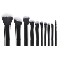 Colorful Mini Makeup Brush Set with Puff - Portable Professional Makeup Tools, Perfect Holiday Gift (10 PCS)