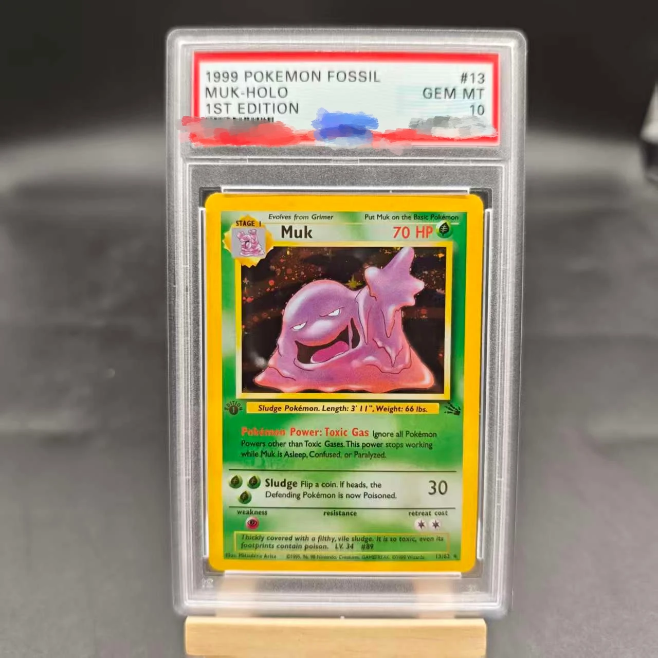 PTCG DIY 등급 카드 1999 1세대 FOSSIL ARTICUNO-HOLO 2/62 컬렉션 카드 카피 10포인트 등급 카드 애니메이션 게임 선물 장난감