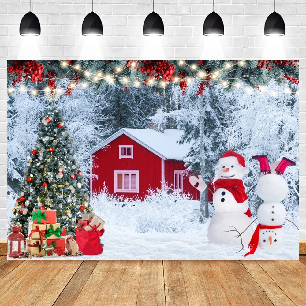 Aazon.co : Winter Christas Backdrop Photography Brick Wall Red - View #2