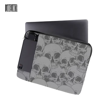 패션 해골 인쇄 휴대용 컴퓨터 가방, 태블릿 슬리브 커버 가방, 노트북 마우스 키보드 보관 가방, 남녀공용 11 13 15