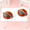 1:12 Dollhouse Miniature Fish Food DIY Accessories Mini Food Simulation Kitchen Utensils Model Doll House Decoration 1