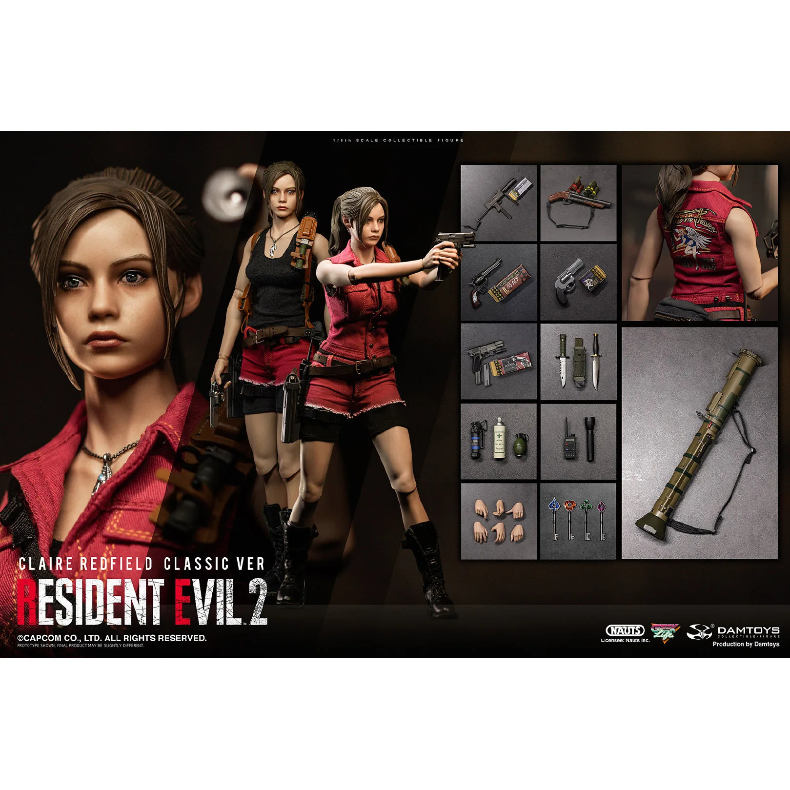 RESIDENT EVIL 2: Collectible Action Figure Claire Redfield Classic